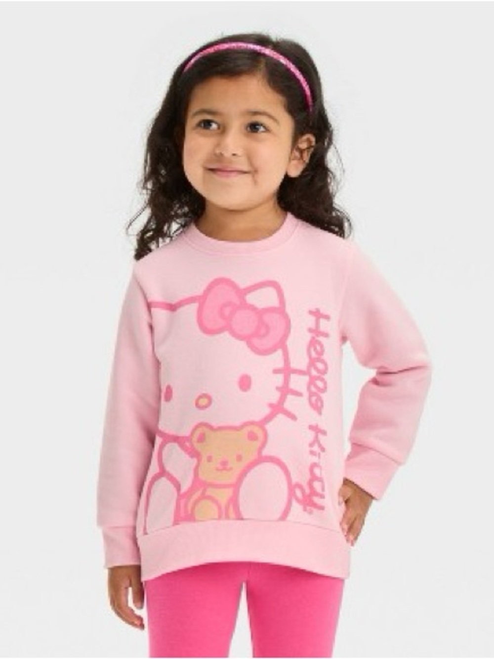 Hello Kitty by Sanrio Light Pink Fleece Pullover Sweatshirt size 4T